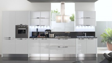 COMPLETE KITCHEN OFFER Italian White High Gloss Slab Slab Doors - 4 Year Guarantee £899