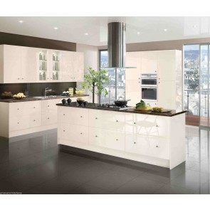 COMPLETE KITCHEN OFFER CREAM HIGH GLOSS DOORS 12 UNITS £399.99 4 YEAR GUARANTEE