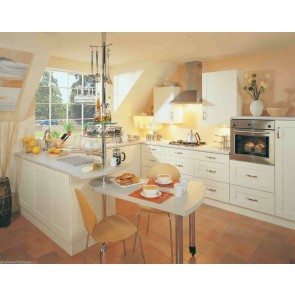 KITCHEN OFFER 12 UNITS WITH 22MM IVORY OAK SHAKER DOOR £399.00 4 YEAR GUARANTEE